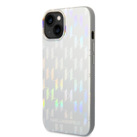 Husa iPhone 15 Plus / iPhone 14 Plus - Karl Lagerfeld Hardcase Monogram (KLHCP14MLGMMSV3) - Iridescent