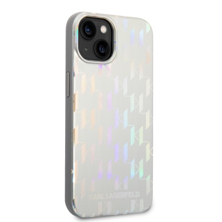 Husa iPhone 15 Plus / iPhone 14 Plus - Karl Lagerfeld Hardcase Monogram (KLHCP14MLGMMSV3) - Iridescent