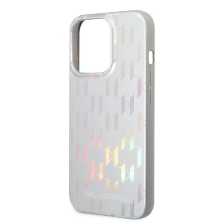 Husa iPhone 14 Pro Max - Karl Lagerfeld Hardcase Monogram (KLHCP14XLGMMSV3) - Iridescent