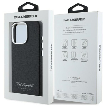 Husa iPhone 16 Pro Max - Karl Lagerfeld Hardcase Leather Hotel (KLHCP16XPGWCMKHK) - RSG