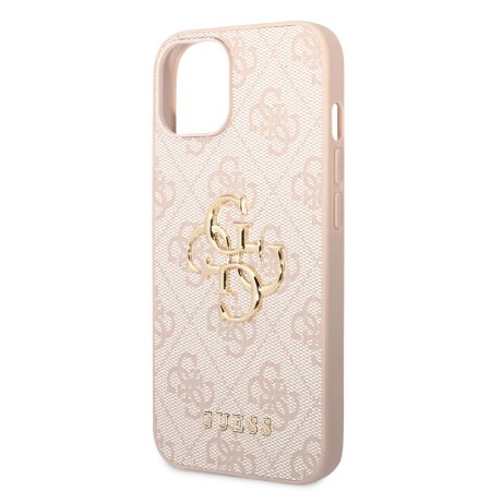 Husa pentru iPhone 15 Plus / iPhone 14 Plus - Guess Hardcase 4G Big Metal Logo (GUHCP15M4GMGPI) - Pink