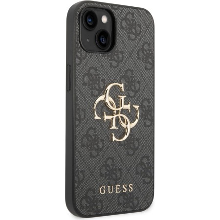 Husa pentru iPhone 15 Plus / iPhone 14 Plus - Guess Hardcase 4G Big Metal Logo (GUHCP15M4GMGGR) - Grey