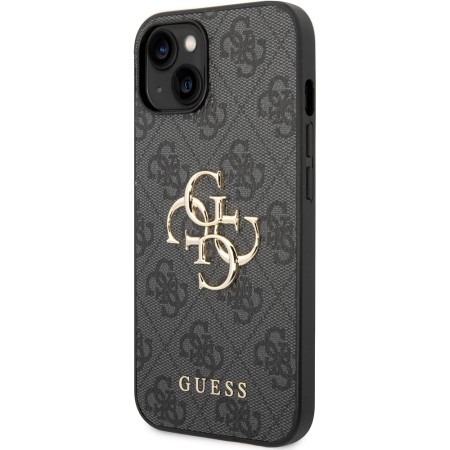 Husa pentru iPhone 15 Plus / iPhone 14 Plus - Guess Hardcase 4G Big Metal Logo (GUHCP15M4GMGGR) - Grey