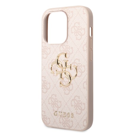 Husa pentru iPhone 15 Pro - Guess Hardcase 4G Big Metal Logo (GUHCP15L4GMGPI) - Pink