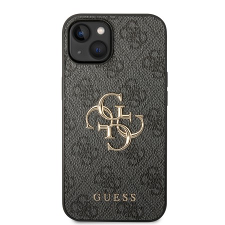 Husa pentru iPhone 15 / iPhone 14 / iPhone 13 - Guess Hardcase 4G Big Metal Logo (GUHCP15S4GMGGR) - Grey