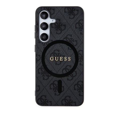 Husa pentru Samsung Galaxy S24 - Guess 4G Collection Leather MagSafe (GUHMS24SG4GFRK) - Black