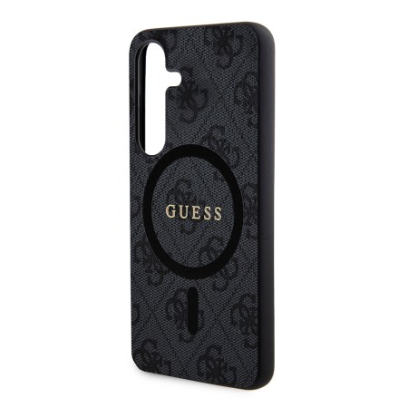 Husa pentru Samsung Galaxy S24 - Guess 4G Collection Leather MagSafe (GUHMS24SG4GFRK) - Black