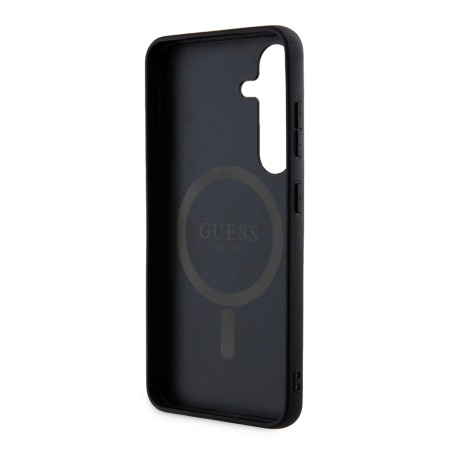 Husa pentru Samsung Galaxy S24 - Guess 4G Collection Leather MagSafe (GUHMS24SG4GFRK) - Black