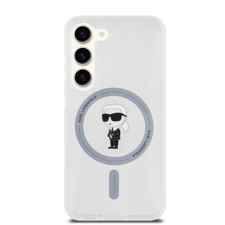 Husa pentru Samsung Galaxy S23 - Karl Lagerfeld IML MagSafe (KLHMS23SHFCKNOT) - Transparent Ikonik