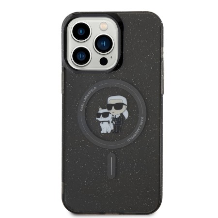 Husa pentru iPhone 15 Pro Max - Karl Lagerfeld Glitter MagSafe (KLHMP15XHGKCNOK) - KarlandChoupette