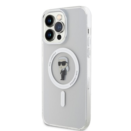 Husa pentru iPhone 15 Pro Max - Karl Lagerfeld IML MagSafe (KLHMP15XHFCKNOT) - Transparent Ikonik