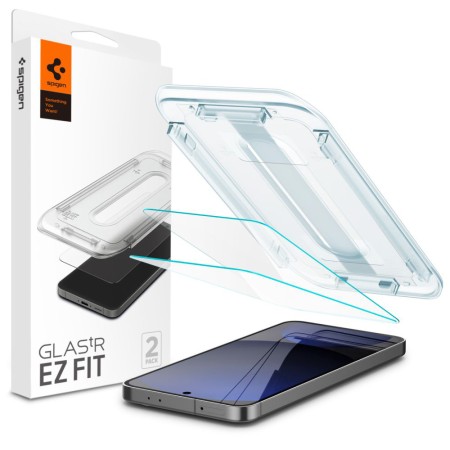 Folie pentru Samsung Galaxy S24 FE (set 2) - Spigen Glas.tR EZ FIT - Clear