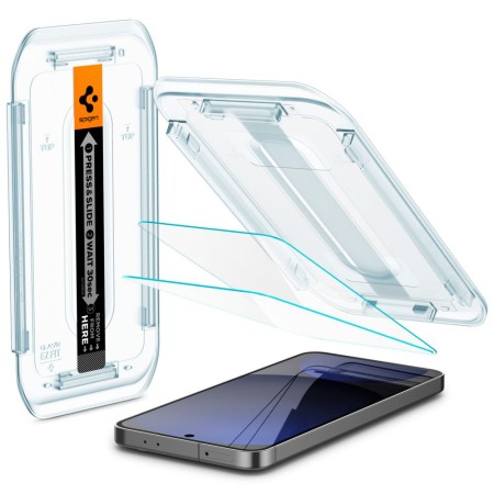 Folie pentru Samsung Galaxy S24 FE (set 2) - Spigen Glas.tR EZ FIT - Clear