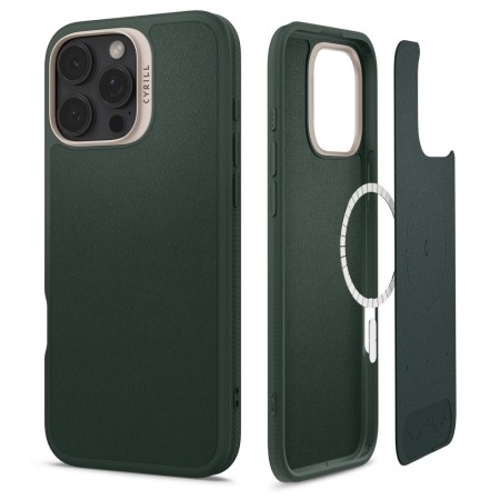 Husa pentru iPhone 16 Pro - Spigen Cyrill Kajuk MagSafe - Forest Green