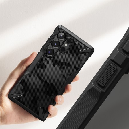 Husa pentru Samsung Galaxy S25 Ultra - Ringke Fusion X Design - Camo Black