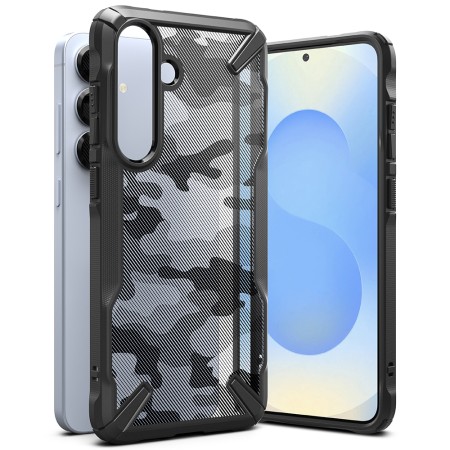 Husa pentru Samsung Galaxy S25 Plus - Ringke Fusion X Design - Camo Black