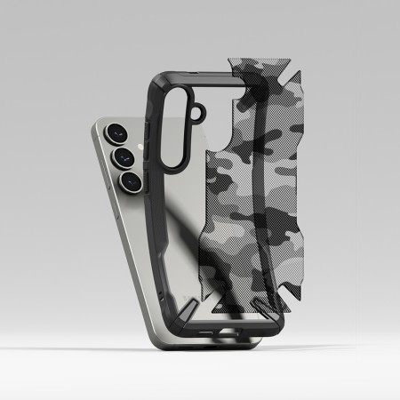 Husa pentru Samsung Galaxy S25 Plus - Ringke Fusion X Design - Camo Black