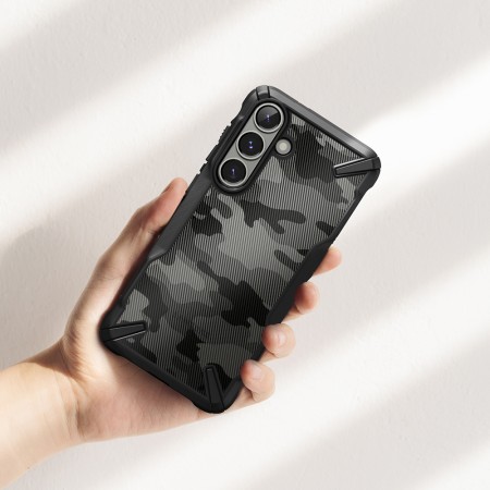 Husa pentru Samsung Galaxy S25 Plus - Ringke Fusion X Design - Camo Black