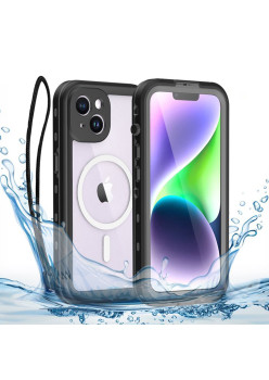 Husa pentru iPhone 14, ShellBox Waterproof IP68, Black