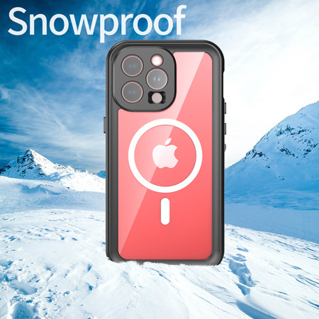 Husa pentru iPhone 15 Pro Max, ShellBox Waterproof IP68 MagSafe, Black