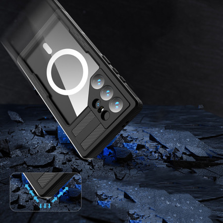 Husa pentru Samsung Galaxy S24 Ultra, ShellBox Waterproof IP68, Black