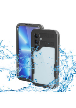 Husa pentru Samsung Galaxy S24, ShellBox Waterproof IP68, Black