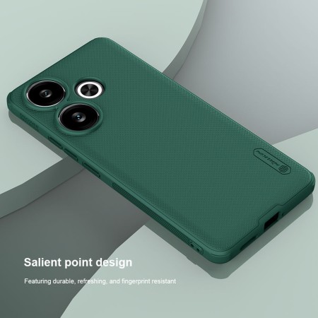 Husa pentru Xiaomi Poco F6 - Nillkin Super Frosted Shield Pro - Deep Green