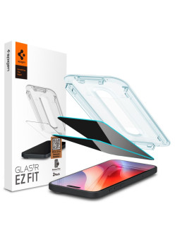 Folie pentru iPhone 16 Pro (set 2) - Spigen Glas.tR EZ FIT - Privacy