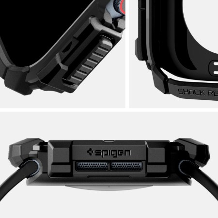 Husa pentru Apple Watch 10 42mm - Spigen Rugged Armor - Black