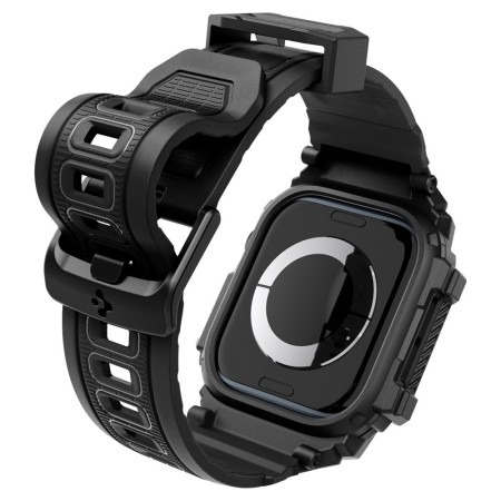 Husa pentru Apple Watch 10 42mm + Curea - Spigen Rugged Armor Pro - Matte Black