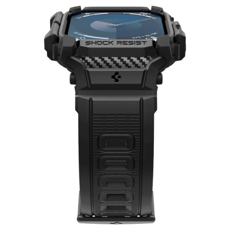 Husa pentru Apple Watch 10 42mm + Curea - Spigen Rugged Armor Pro - Matte Black