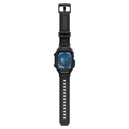 Husa pentru Apple Watch 10 42mm + Curea - Spigen Rugged Armor Pro - Matte Black