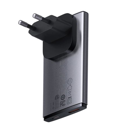 Incarcator USB, Type-C cu Plug UE/UK + Cablu Type-C - Baseus (CCGP150113) - Grey