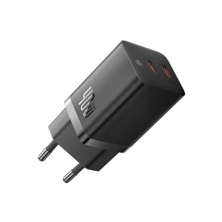 Incarcator 2x Type-C, GaN, Fast Charging, 40W - Baseus (CCGP180101) - Black