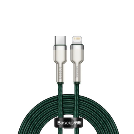 Cablu Type-C la Lightning 20W, 2m - Baseus Cafule Series (CATLJK-B06) - Green