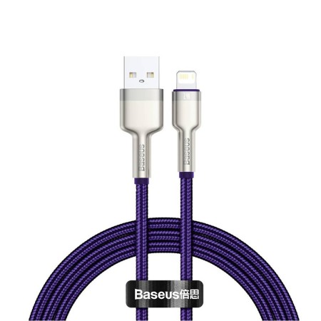 Cablu USB to Lightning, 2.4A, 480Mbps, 1m - Baseus Cafule Series Metal (CALJK-A05) - Purple