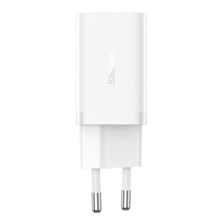 Incarcator 2x Type-C, GaN, Fast Charging, 40W - Baseus (CCGP180102) - White