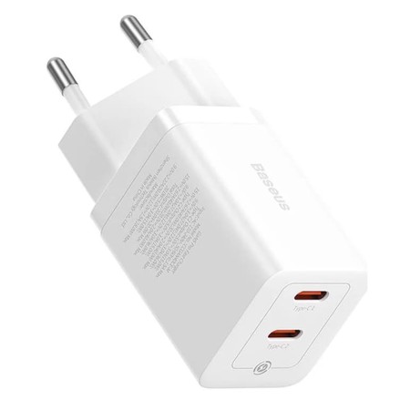 Incarcator 2x Type-C, GaN, Fast Charging, 40W - Baseus (CCGP180102) - White