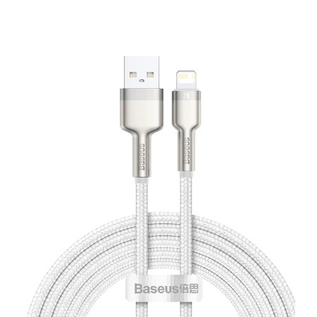 Cablu de Date USB la Lightning 2.4A, 2m - Baseus Cafule (CALJK-B02) - White