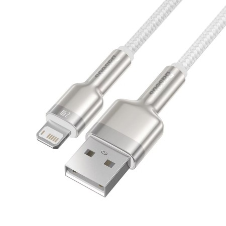 Cablu de Date USB la Lightning 2.4A, 2m - Baseus Cafule (CALJK-B02) - White