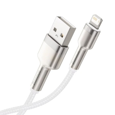 Cablu de Date USB la Lightning 2.4A, 2m - Baseus Cafule (CALJK-B02) - White