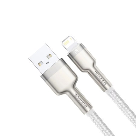 Cablu de Date USB la Lightning 2.4A, 2m - Baseus Cafule (CALJK-B02) - White