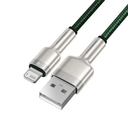 Cablu de Date USB la Lightning 2.4A, 2m - Baseus Cafule (CALJK-B06) - Green