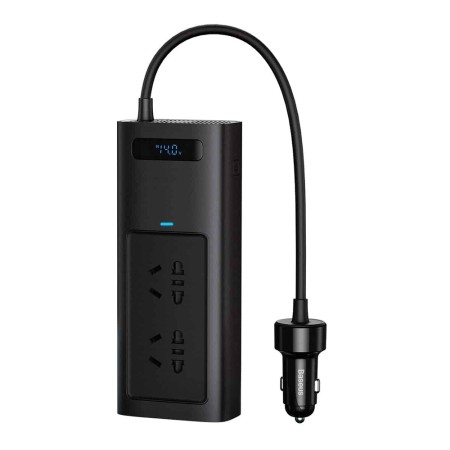 Invertor pentru Masina USB, Type-C, CN/US/EU, 150W - Baseus (CGNB020101) - Black