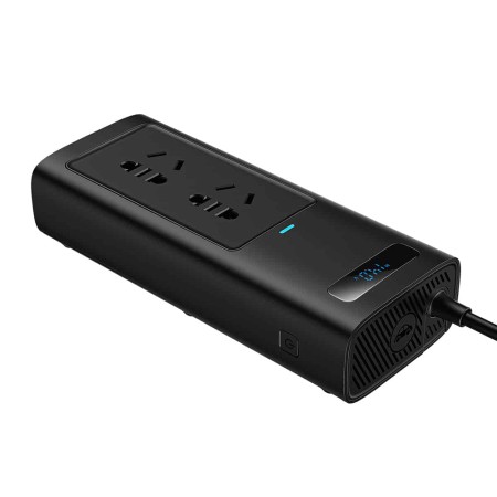 Invertor pentru Masina USB, Type-C, CN/US/EU, 150W - Baseus (CGNB020101) - Black