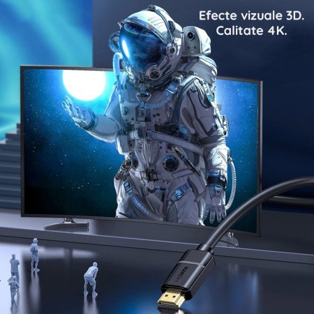 Cablu Video HDMI la HDMI 4kat30Hz, 5m - Baseus (CAKGQ-D01) - Black