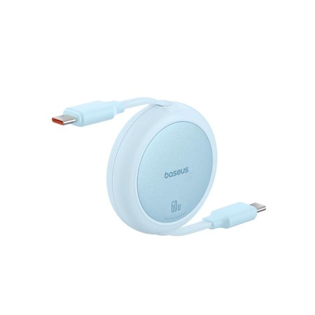 Cablu de Date Type-C la Type-C, 60W, 1m - Baseus Free2Pull Mini (P10364500311-01) - Galaxy Blue