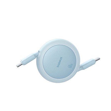 Cablu de Date Type-C la Type-C, 60W, 1m - Baseus Free2Pull Mini (P10364500311-01) - Galaxy Blue