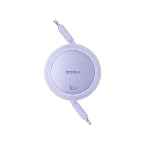 Cablu de Date Type-C la Type-C, 60W, 1m - Baseus Free2Pull Mini (P10364500511-01) - Nebula Purple