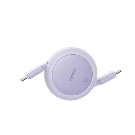 Cablu de Date Type-C la Type-C, 60W, 1m - Baseus Free2Pull Mini (P10364500511-01) - Nebula Purple